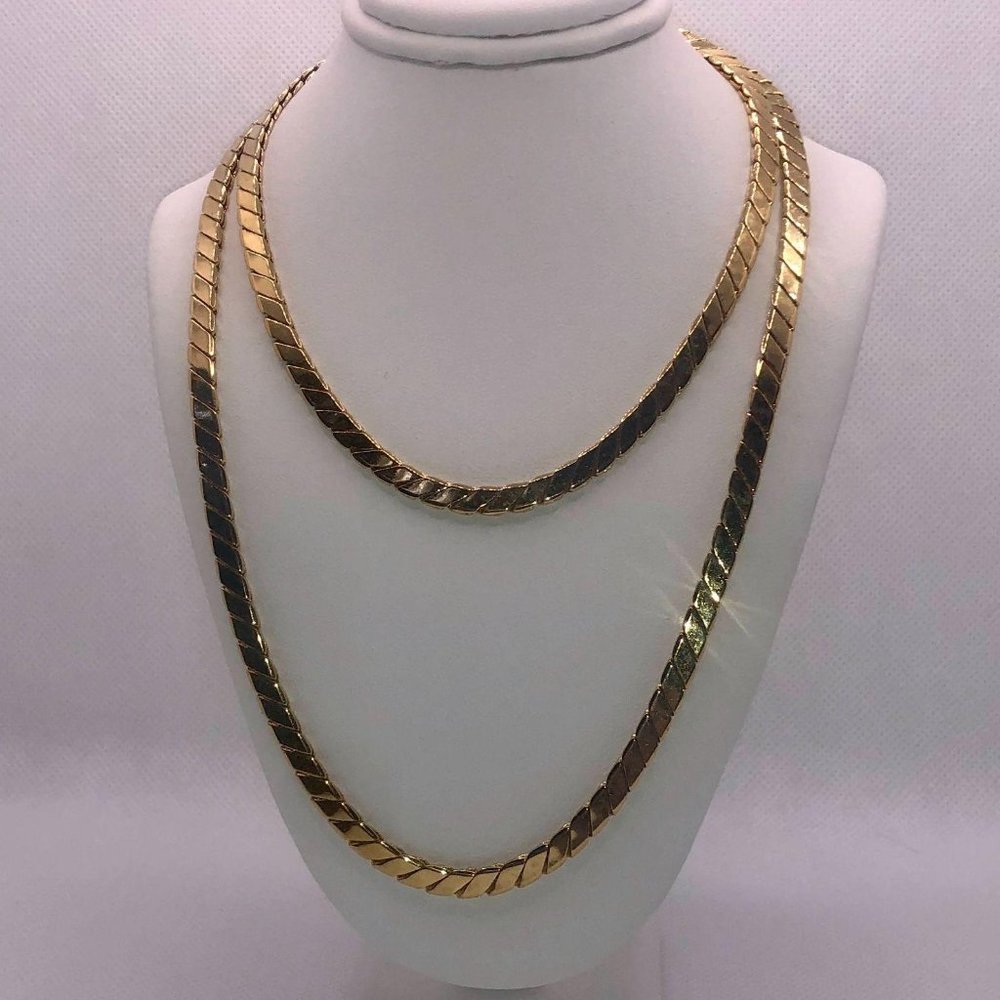 Vintage Costume Estate Jewelry Necklace Gold Chain